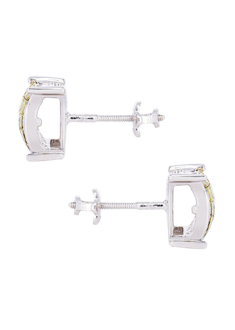 Diamond Earrings For Men | 1.02 Carats 14K White Gold