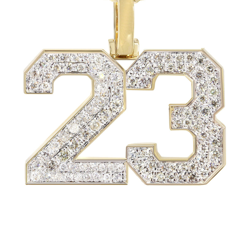 Jersey Number Diamond Pendant Necklace | 1.15 Carats
