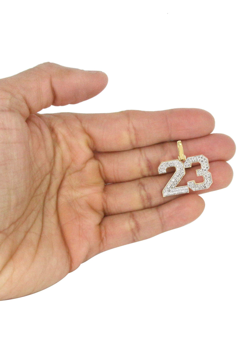 Jersey Number Diamond Pendant Necklace | 1.15 Carats