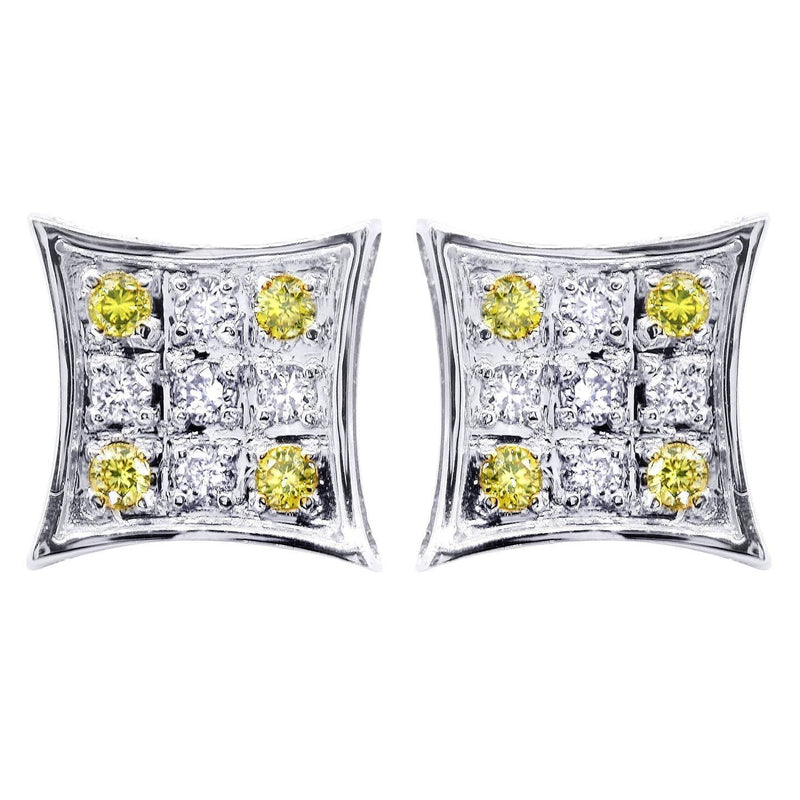Diamond Earrings For Men | 0.22 Carats 14K White Gold