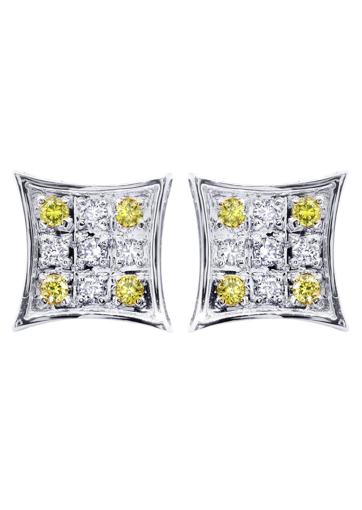 Diamond Earrings For Men | 0.22 Carats 14K White Gold