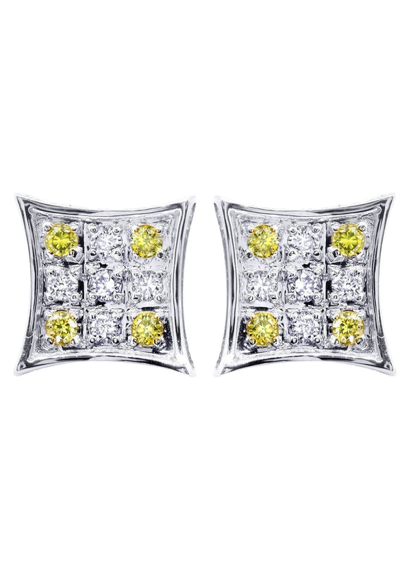 Diamond Earrings For Men | 0.22 Carats 14K White Gold