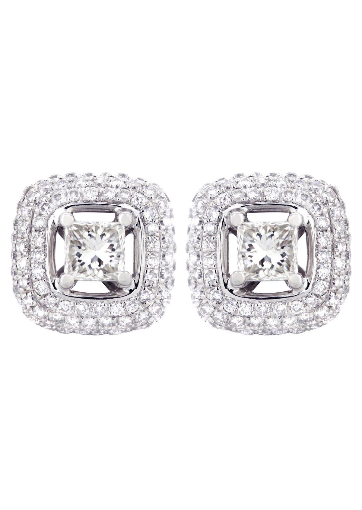 Princess Diamond Stud Earrings | 1.61 Carats