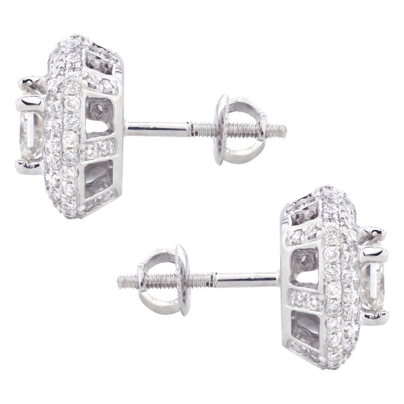 Princess Diamond Stud Earrings | 1.61 Carats