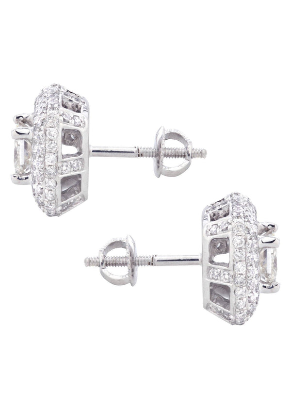 Princess Diamond Stud Earrings | 1.61 Carats