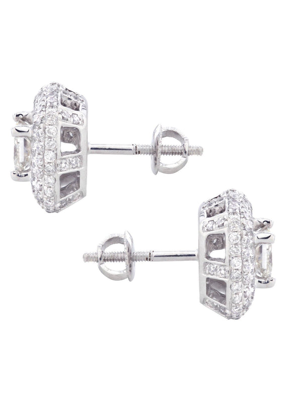 Princess Diamond Stud Earrings | 1.61 Carats