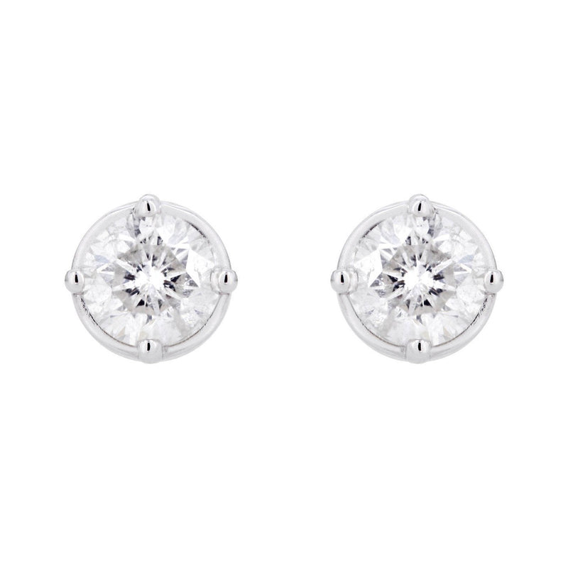 Round Diamond Stud Earrings | 1 Carat