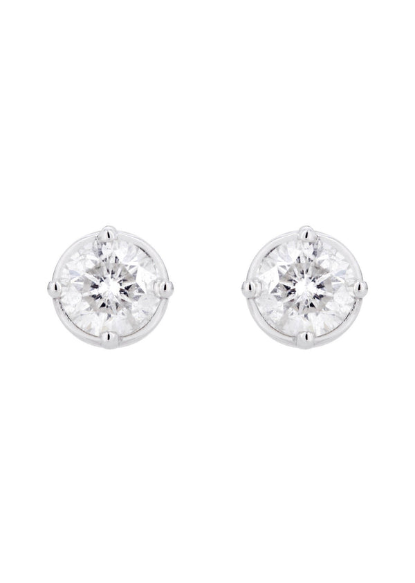 Round Diamond Stud Earrings | 1 Carat