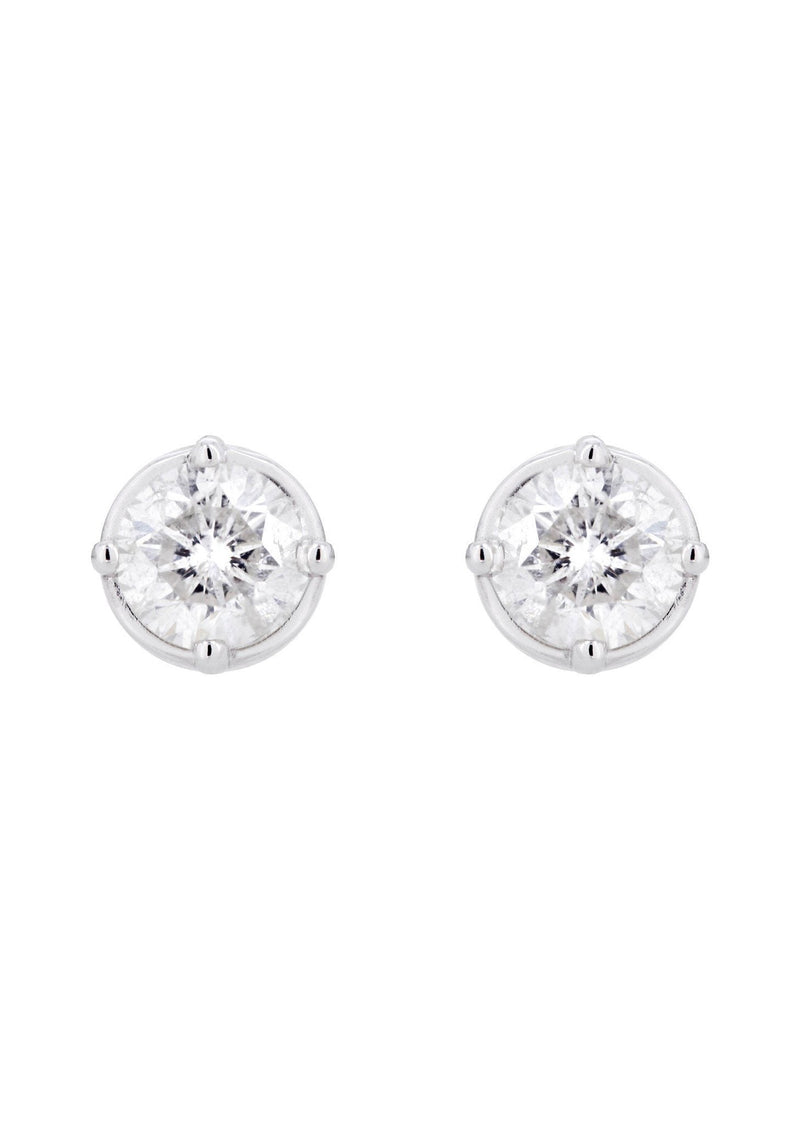 Round Diamond Stud Earrings | 1 Carat