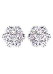 Stud Diamond Earrings For Men Illusion Set | 14K White Gold | 0.66 Carats