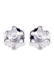 Stud Diamond Earrings For Men Illusion Set | 14K White Gold | 0.89 Carats