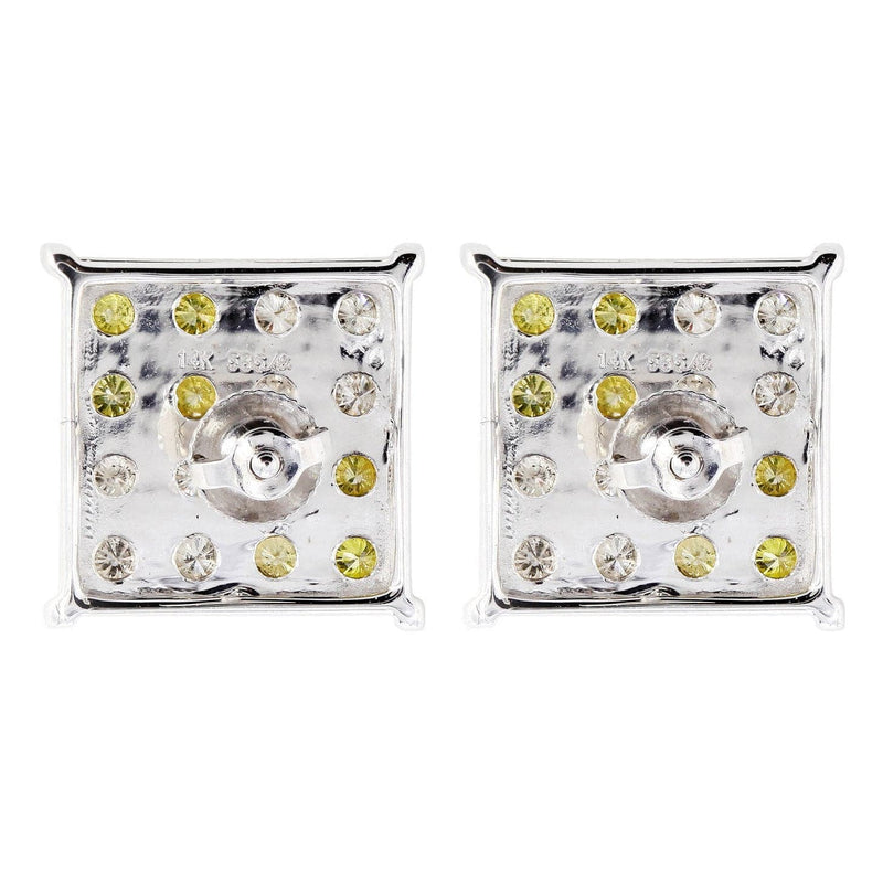 Diamond Earrings For Men | 0.62 Carats 14K White Gold