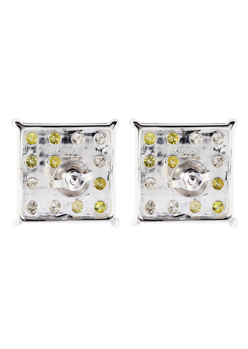 Diamond Earrings For Men | 0.62 Carats 14K White Gold