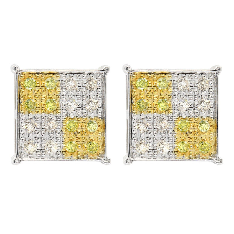 Diamond Earrings For Men | 0.62 Carats 14K White Gold