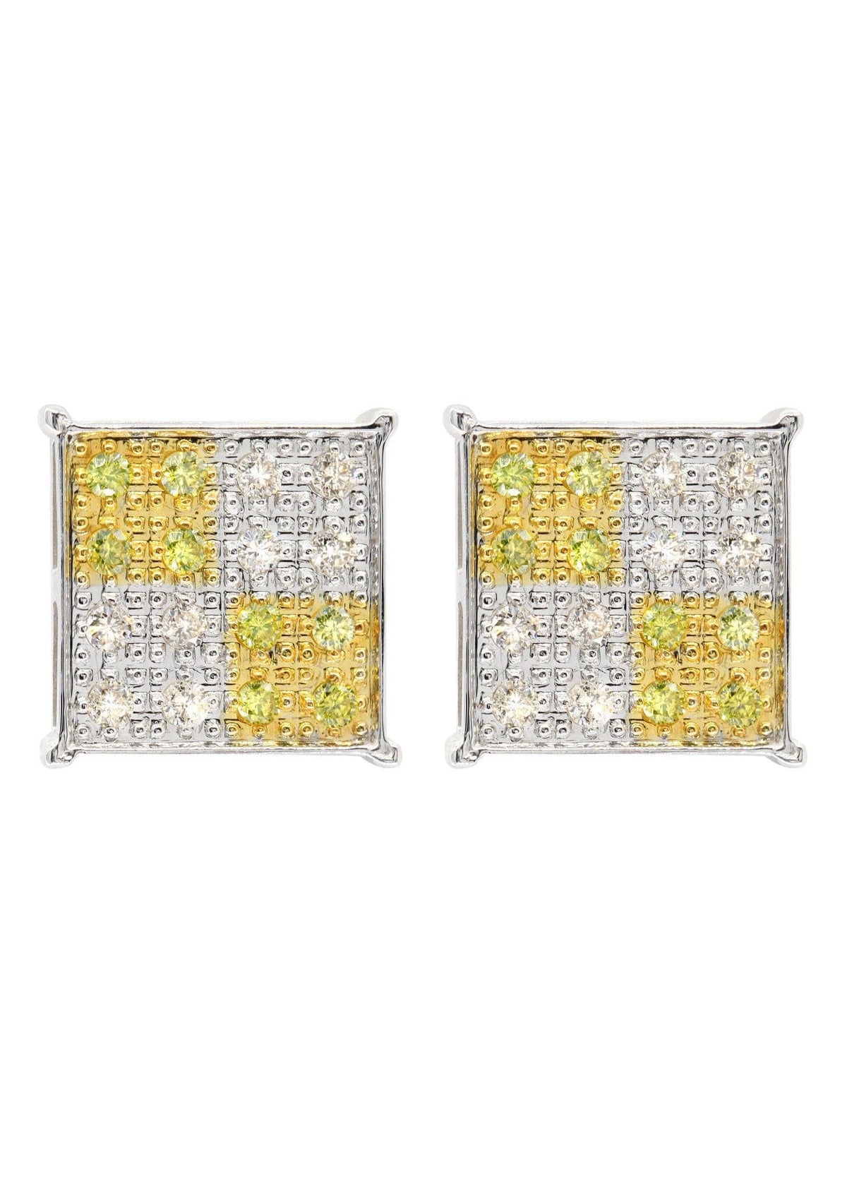 Diamond Earrings For Men | 0.62 Carats 14K White Gold
