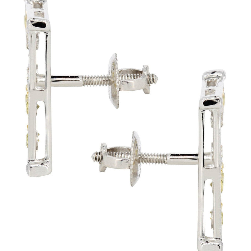 Diamond Earrings For Men | 0.62 Carats 14K White Gold