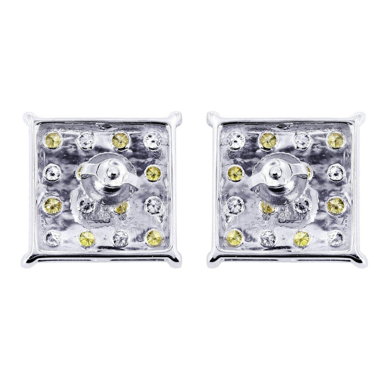 Diamond Earrings For Men | 0.61 Carats 14K White Gold