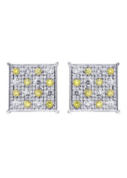 Diamond Earrings For Men | 0.61 Carats 14K White Gold