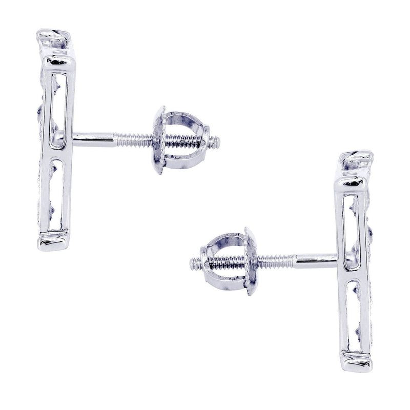 Diamond Earrings For Men | 0.61 Carats 14K White Gold