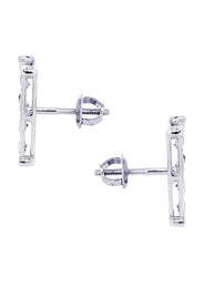 Diamond Earrings For Men | 0.61 Carats 14K White Gold