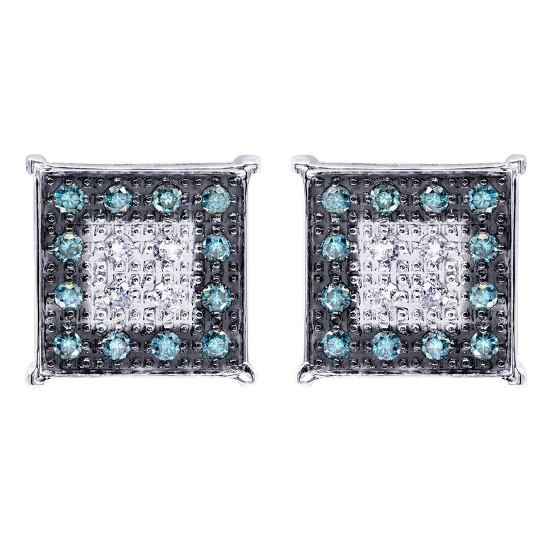 Diamond Earrings For Men | 0.61 Carats 14K White Gold