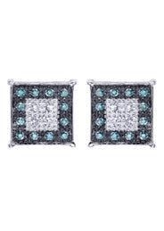 Diamond Earrings For Men | 0.61 Carats 14K White Gold