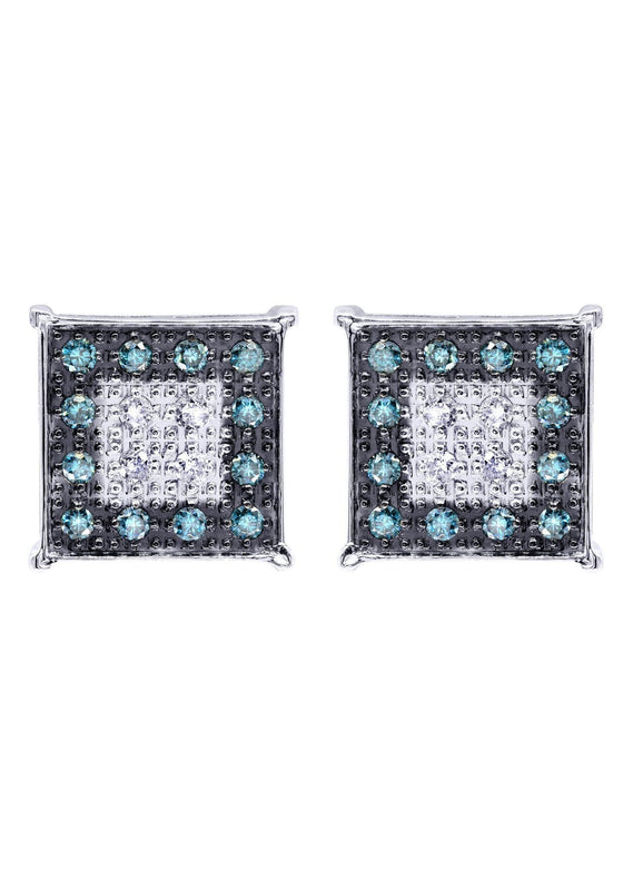 Diamond Earrings For Men | 0.61 Carats 14K White Gold