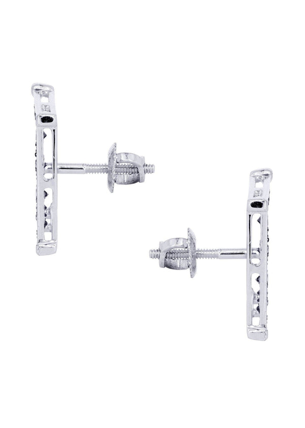 Diamond Earrings For Men | 0.61 Carats 14K White Gold