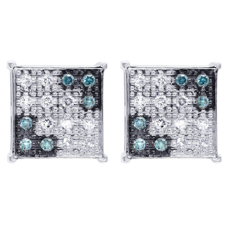 Diamond Earrings For Men | 0.62 Carats 14K White Gold