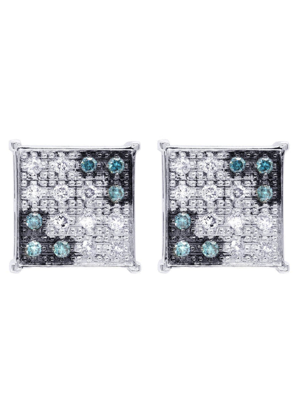 Diamond Earrings For Men | 0.62 Carats 14K White Gold