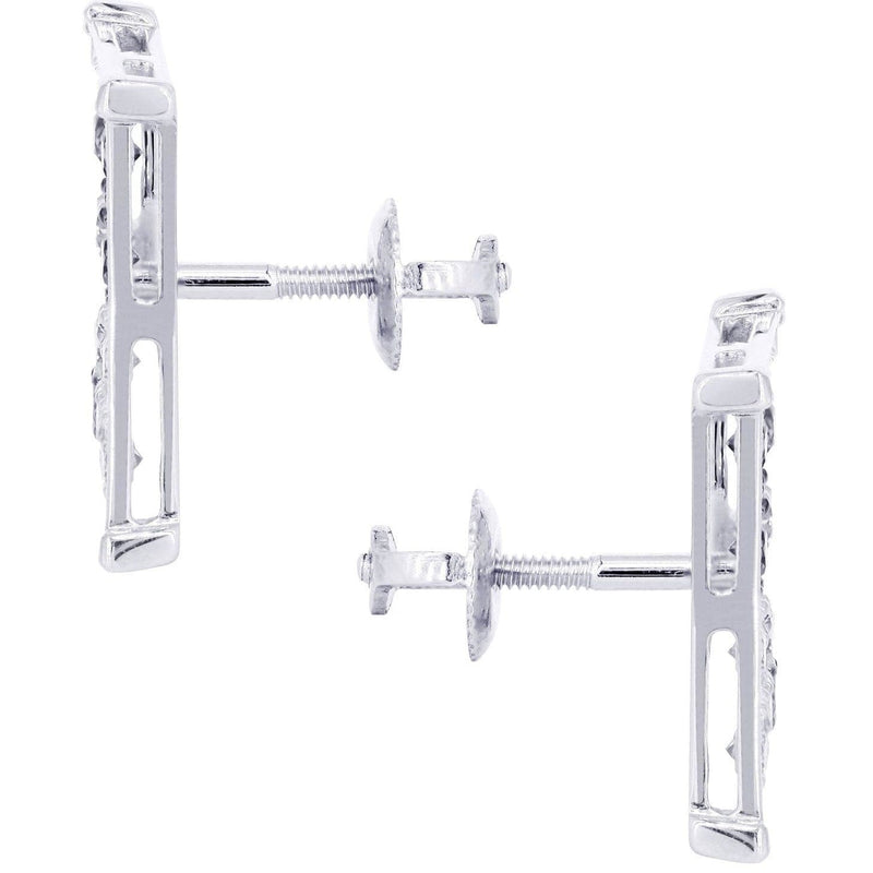 Diamond Earrings For Men | 0.62 Carats 14K White Gold