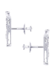 Diamond Earrings For Men | 0.62 Carats 14K White Gold