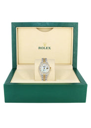 Womens Diamond Gold Rolex Watch | 26Mm | Mother of Pearl Dial | Jubilee Band