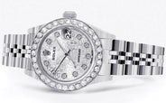 Womens Diamond Rolex Watch | 1 Carat Bezel | 26Mm | Texture Diamond Dial | Jubilee Band