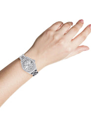Womens Diamond Rolex Watch | 1 Carat Bezel | 26Mm | Texture Diamond Dial | Jubilee Band