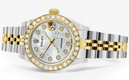 Womens Diamond Gold Rolex Watch | 1 Carat Bezel | 26Mm | Texture Diamond Dial | Jubilee Band