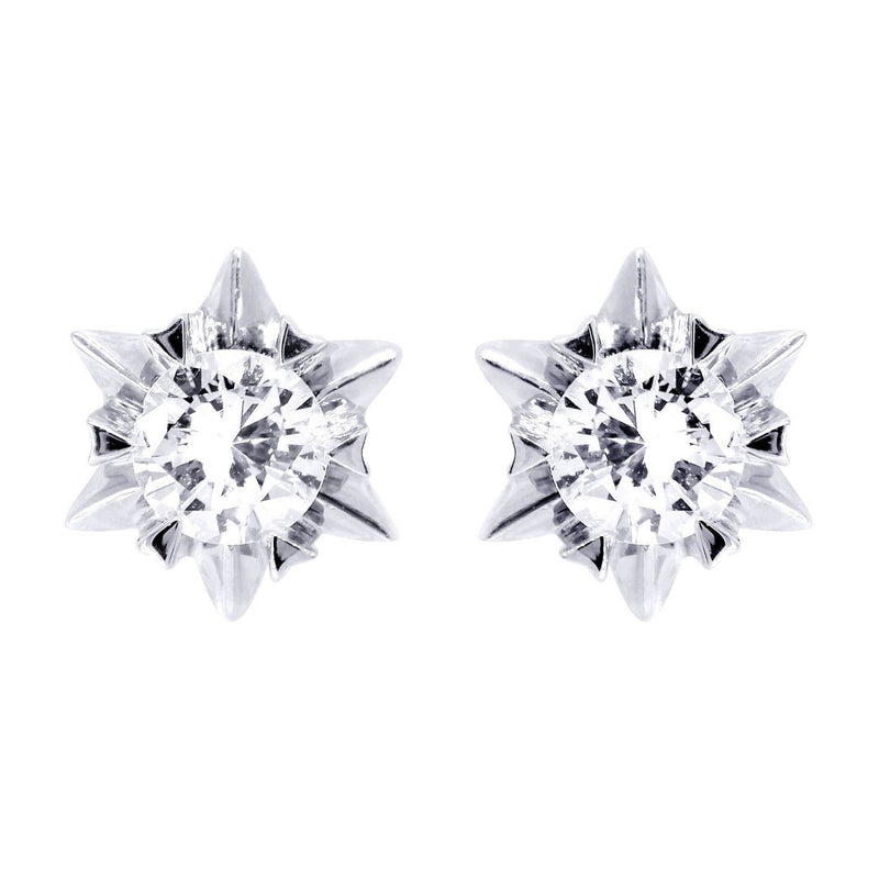 Stud Diamond Earrings For Men | 14K White Gold | 0.44 Carats