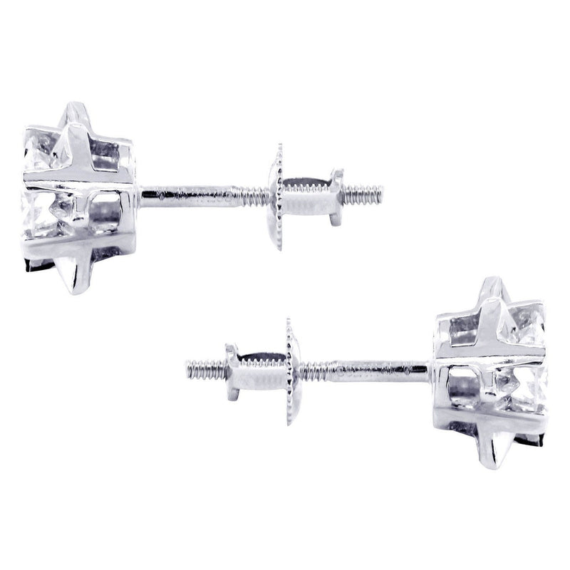 Stud Diamond Earrings For Men | 14K White Gold | 0.44 Carats