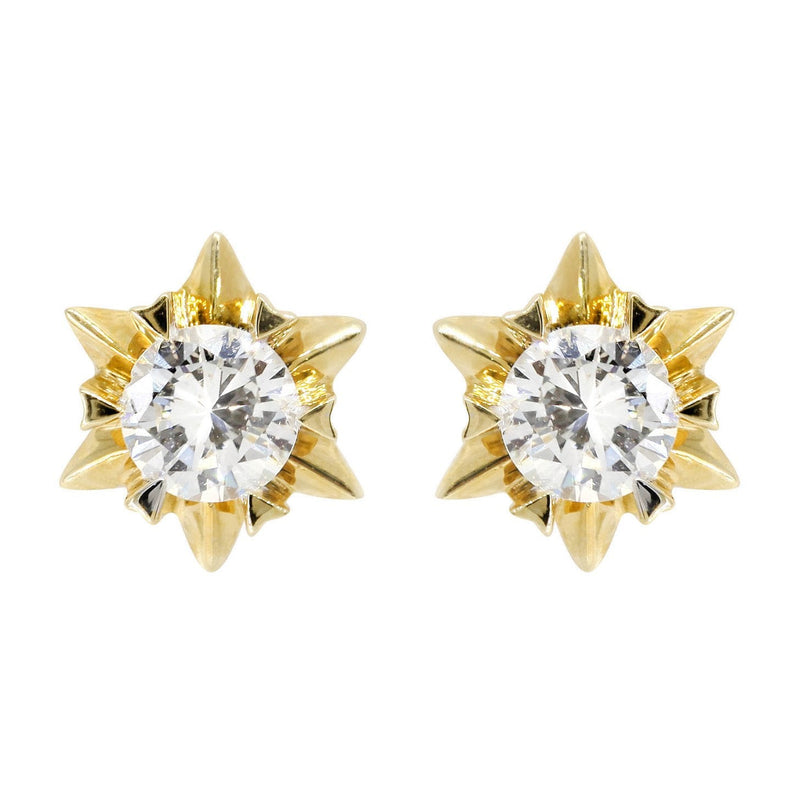 Stud Diamond Earrings For Men | 14K Yellow Gold | 0.59 Carats