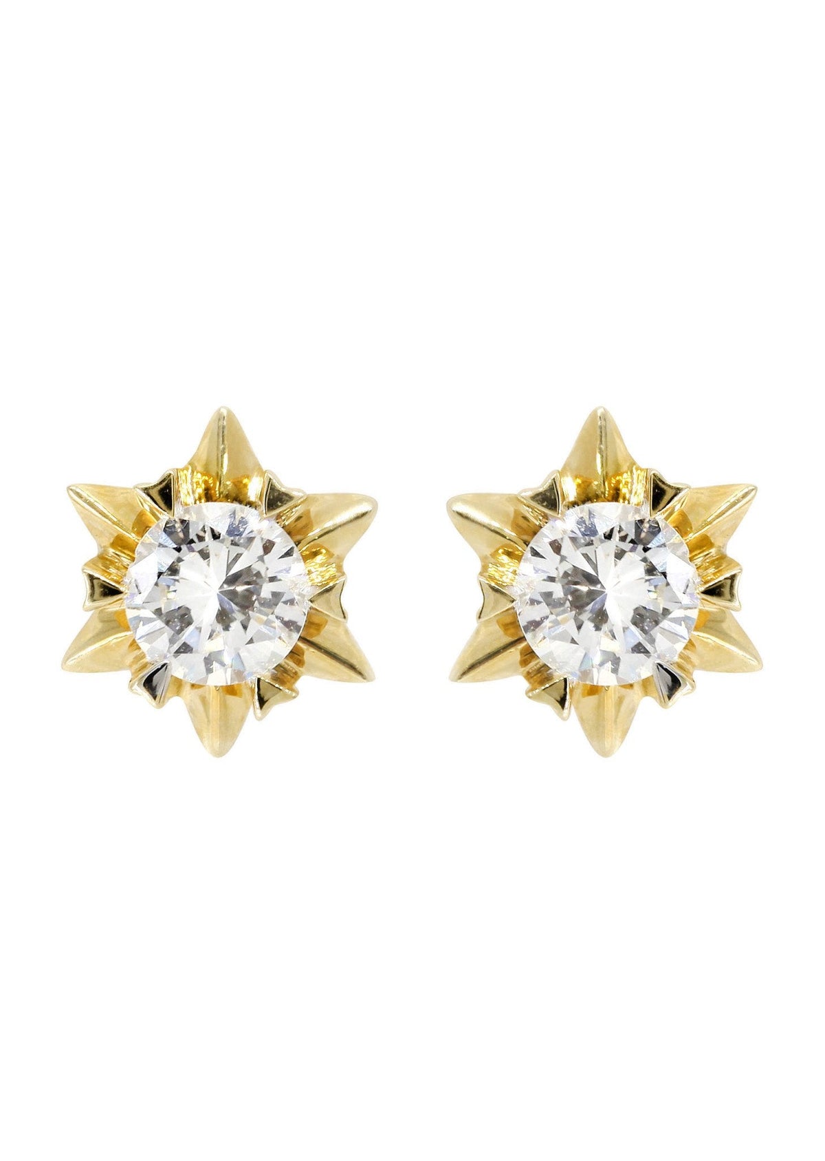 Stud Diamond Earrings For Men | 14K Yellow Gold | 0.59 Carats
