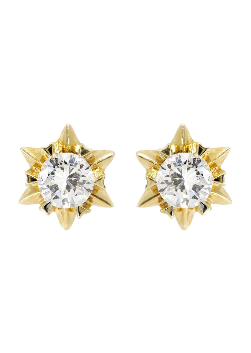 Stud Diamond Earrings For Men | 14K Yellow Gold | 0.59 Carats