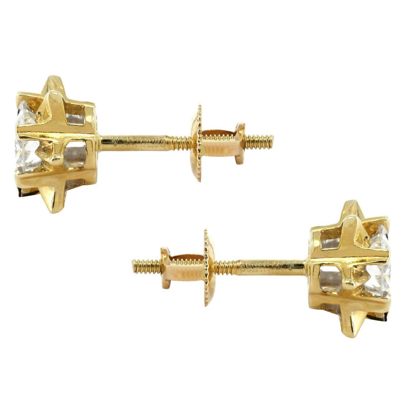 Stud Diamond Earrings For Men | 14K Yellow Gold | 0.59 Carats