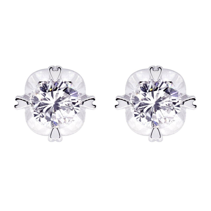 Diamond Stud Earrings For Men | 14K White Gold | 0.56 Carats