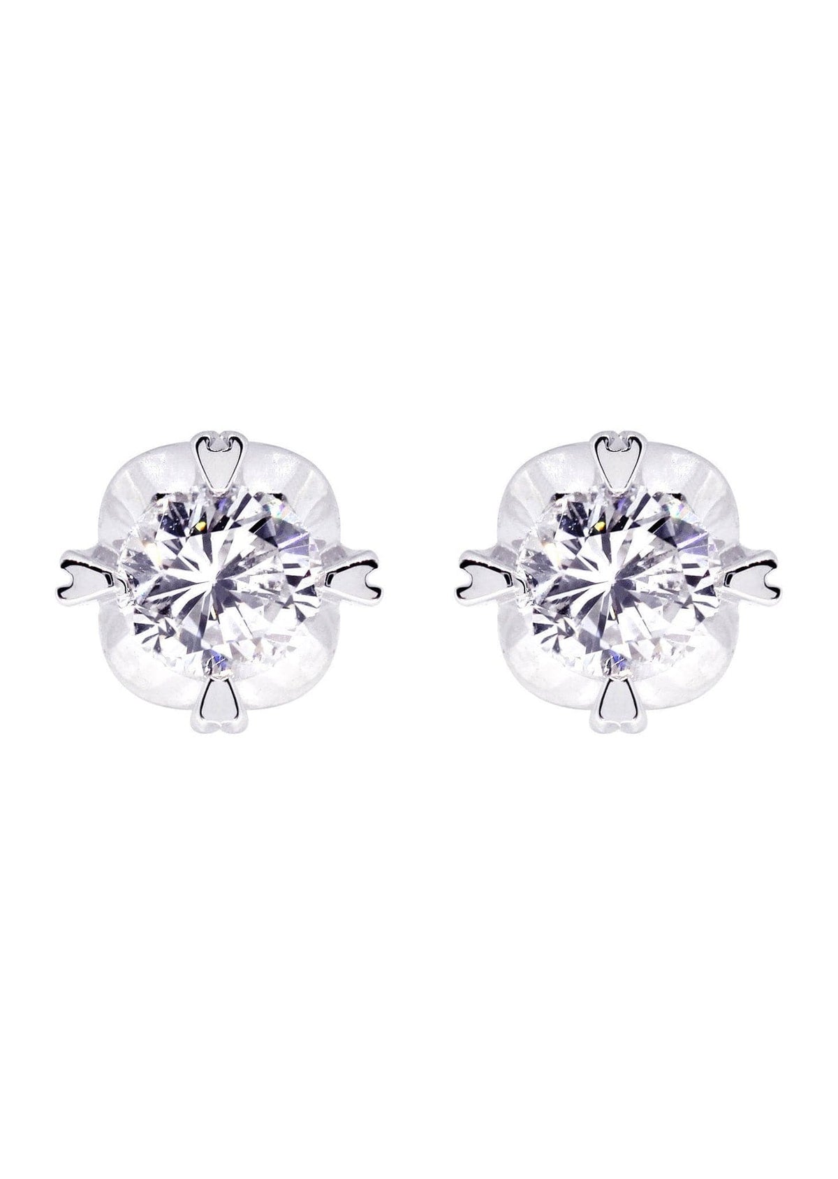 Diamond Stud Earrings For Men | 14K White Gold | 0.56 Carats
