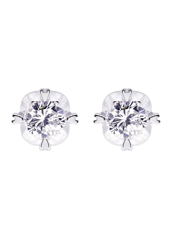 Diamond Stud Earrings For Men | 14K White Gold | 0.56 Carats
