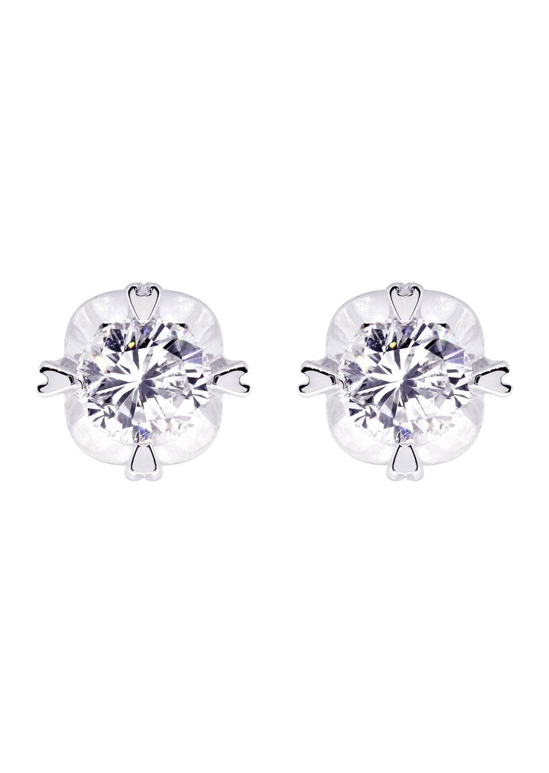 Diamond Stud Earrings For Men | 14K White Gold | 0.56 Carats