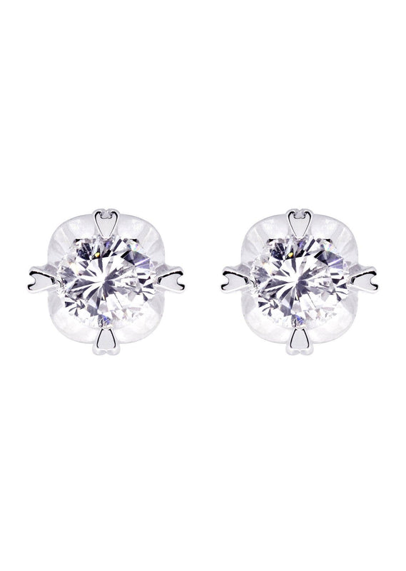 Diamond Stud Earrings For Men | 14K White Gold | 0.56 Carats