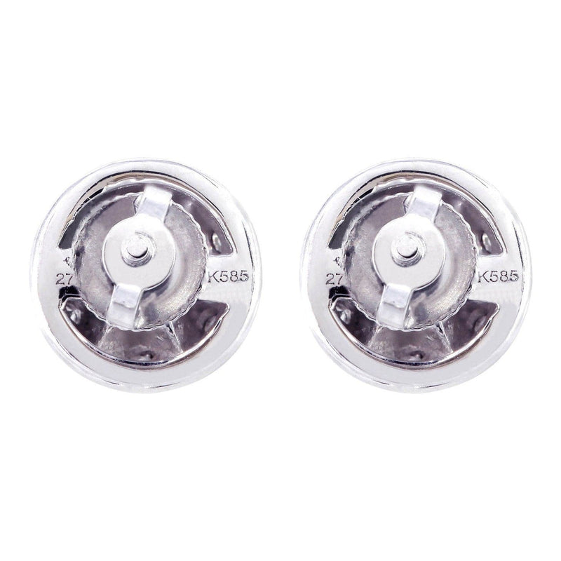 Diamond Stud Earrings For Men | 14K White Gold | 0.61 Carats