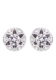 Diamond Stud Earrings For Men | 14K White Gold | 0.61 Carats