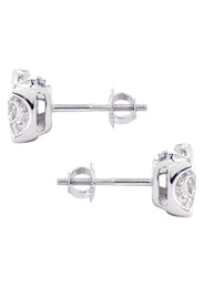 Diamond Stud Earrings For Men | 14K White Gold | 0.62 Carats
